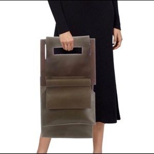 Ports 1961 Olive Green Leather Luxury Handbag